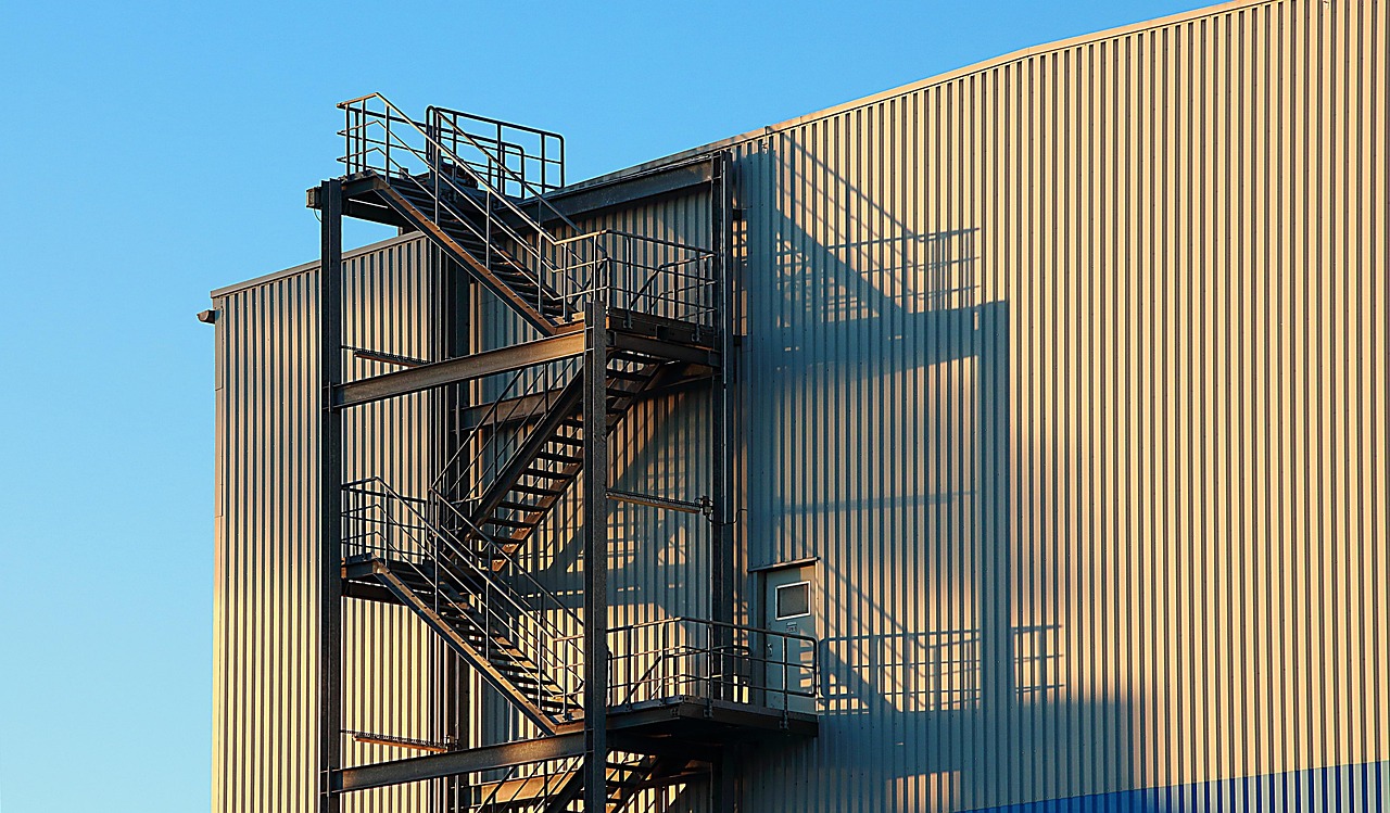 gallery-6 industry, industrial building, factory, building, nature, factory building, industrial plant, corrugated sheet, hall, plant, steel stairs